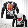 AIO Pride - Customize Finland Coat Of Arms Flag - Black Form Unisex Adult Hoodies