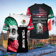 AIO Pride - Customize Mexican Skull - American Grown With American Roots Unisex Adult Shirts