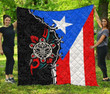 AIO Pride - Puerto Rico Flag -Taino Sun Premium Quilt
