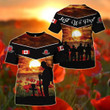 AIO Pride - Canadian Veterans - Lest We Forget Unisex Adult Shirts