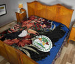 AIO Pride - Belize National Flag With Toucan And Black Orchid Premium Quilt