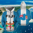 AIO Pride - Fiji Polynesian - Flag And Coat Of Arms Unisex Adult Hoodies