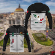 AIO Pride - Customize Mexico Coat Of Arms And Map - Black And White Unisex Adult Hoodies