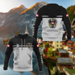 AIO Pride - Customize Austria Coat Of Arms And Flag - Black And White Unisex Adult Hoodies