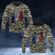 AIO Pride - Customize French Army Flag Camo Unisex Adult Hoodies