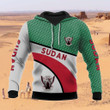 AIO Pride - Sudan Coat Of Arms Hexagon Pattern Unisex Adult Hoodies