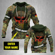 AIO Pride - Customize German Army Camo Skull Flag Unisex Adult Hoodies