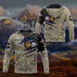 AIO Pride - Customize Colorado Flag Camo 3D Sunflower Unisex Adult Hoodies