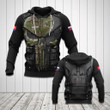 AIO Pride - Customize Slovakia Coat Of Arms 3D Armor - Black Unisex Adult Hoodies