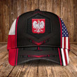 AIO Pride - Poland Coat Of Arms & American Flag Unisex Cap