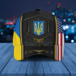 AIO Pride - Ukraine Coat Of Arms & American Flag Unisex Cap
