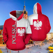 AIO Pride - Polska - Poland Coat Of Arms Flag Half Unisex Adult Hoodies