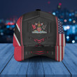 AIO Pride - Trinidad and Tobago Coat Of Arms & American Flag Unisex Cap