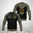 AIO Pride - Custom Name South Africa Coat Of Arms Camo Unisex Adult Hoodies