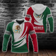 AIO Pride - Customize Mexico Flag 3D New Form Unisex Adult Hoodies