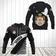 AIO Pride - Customize Serbia Coat Of Arms Black Style Unisex Adult Hoodies