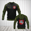 AIO Pride - Custom Name Lithuania Coat Of Arms Camo Unisex Adult Hoodies