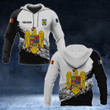 AIO Pride - Customize Romania Coat Of Arms Black And White Unisex Adult Hoodies