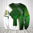 AIO Pride - Customize Irish Celtic Cross Green And White Unisex Adult Shirts
