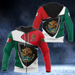 AIO Pride - Customize Mexico Coat Of Arms - Flag Color Version Unisex Adult Hoodies