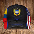 AIO Pride - Colombia Coat Of Arms & American Flag Unisex Cap