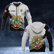 AIO Pride - Customize Puerto Rico Coat Of Arms Black And White Unisex Adult Hoodies