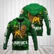 AIO Pride - Customize Jamaica Lion 3D Green Unisex Adult Hoodies