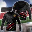 AIO Pride - Customize Kenya Lion - Scratch Style Unisex Adult Hoodies