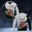 AIO Pride - Customize Czech Republic Coat Of Arms Black And White Unisex Adult Hoodies