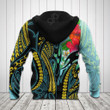 AIO Pride - Polynesian Turquoise - Gold Tribal Pattern Unisex Adult Hoodies