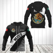 AIO Pride - Customize Mexico Coat Of Arms Black Style Unisex Adult Hoodies