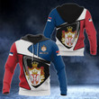 AIO Pride - Customize Serbia Coat Of Arms - Flag Color Version Unisex Adult Hoodies