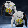 AIO Pride - Customize Portugal Coat Of Arms Black And White Unisex Adult Hoodies
