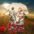 AIO Pride - Lest We Forget Poppy Barbed Wire 3D Unisex Adult Shirts