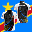 AIO Pride - Custom Name DR Congo Flag Stars Pattern Unisex Adult Shirts