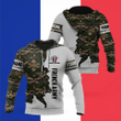 AIO Pride - Customize French Army Skull Camo And Insignia Unisex Adult Shirts