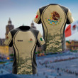 AIO Pride - Custom Name Mexico Coat Of Arms Camo 6 Unisex Adult Shirts