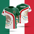 AIO Pride - Customize Line Flag Of Mexico Color And Coat Of Arm Shirt