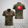 AIO Pride - Custom Name Slovakia Coat Of Arms Flag Camo Unisex Adult Shirts