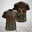 AIO Pride - Custom Name Azores Coat Of Arms Camo Unisex Adult Shirts