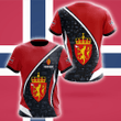 AIO Pride - Customize Norway 3D Partern Symbol Unisex Adult Shirts