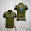 AIO Pride - Custom Name Sweden Coat Of Arms Camo Flag Unisex Adult Shirts