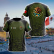 AIO Pride - Custom Name Mexico Coat Of Arms Camo 4 Unisex Adult Shirts