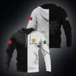 AIO Pride - Custom Name Portugal Half Black Half White Unisex Adult Shirts