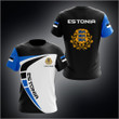 AIO Pride - Custom Name Estonia Flag Sport Style Unisex Adult Shirts