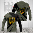 AIO Pride - Custom Name Germany Coat Of Arms Diamond Black Unisex Adult Shirts