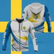 AIO Pride - Customize Wild Rider And Coat Of Arm Sweden Unisex Adult Hoodies