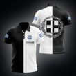 AIO Pride - Custom Name Greece Half Black Half White Unisex Adult Shirts