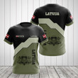 AIO Pride - Custom Name Latvija Coat Of Arms And Flag Unisex Adult Shirts