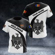 AIO Pride - Custom Name Moldova Coat Of Arms Black And White Unisex Adult Shirts